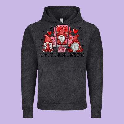 Happy Valentine's Day Vintage Hoodie Designed By Maliassmallbusiness