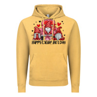 Vintage Mustard happy valentine's day Vintage Hoodie - MaliasSmallBusiness