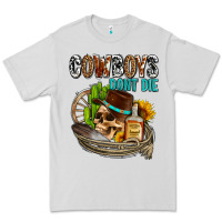 Dove Grey cowboys don't die Premium Tee - AdoDesignShop