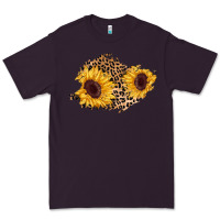 Plum sunflower leopard patch Premium Tee - AdoDesignShop