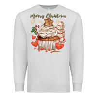 Dove Grey merry christmas cupcake Premium Sweatshirt - CowGirlArtShop