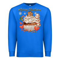 True Royal merry christmas cupcake Premium Sweatshirt - CowGirlArtShop