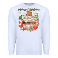 White merry christmas cupcake Premium Sweatshirt - CowGirlArtShop