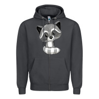 Smoke raccoon Zipper Hoodie - texasbilliewilder