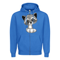 True Royal raccoon Zipper Hoodie - texasbilliewilder