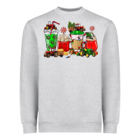 Heather Grey Christmas tractor coffee cup Heavyweight Sweatshirt - NancyCooperArtShop