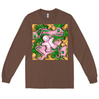 Chestnut christmas smile gingerbread cookie seamless pattern bbs Long Sleeve Tee - BundleAndBundleShop