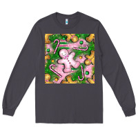Smoke christmas smile gingerbread cookie seamless pattern bbs Long Sleeve Tee - BundleAndBundleShop