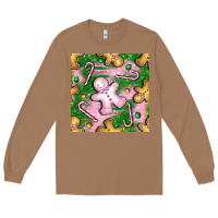 Toasted Coconut christmas smile gingerbread cookie seamless pattern bbs Long Sleeve Tee - BundleAndBundleShop