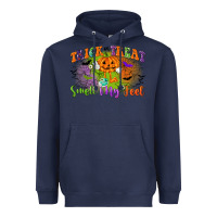 Navy trick or treat smell my feet Heavyweight Hoodie - CowGirlArtShop