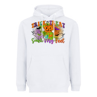 White trick or treat smell my feet Heavyweight Hoodie - CowGirlArtShop