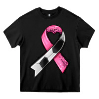 Black breast cancer sport ribbons Heavy Core Tee - AdoDesignShop