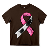 Chocolate Brown breast cancer sport ribbons Heavy Core Tee - AdoDesignShop
