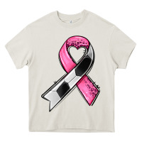 Cream breast cancer sport ribbons Heavy Core Tee - AdoDesignShop