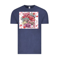 Vintage Denim valentine's day cassette tapes Vintage Tee - MaliasSmallBusiness