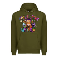 Army Green hocus pocus heifer Premium Hoodie - CowGirlArtShop