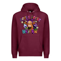 Burgundy hocus pocus heifer Premium Hoodie - CowGirlArtShop