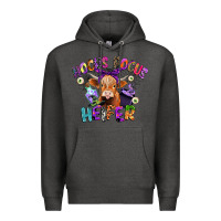 Charcoal Heather hocus pocus heifer Premium Hoodie - CowGirlArtShop