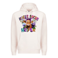 Pale Pink hocus pocus heifer Premium Hoodie - CowGirlArtShop