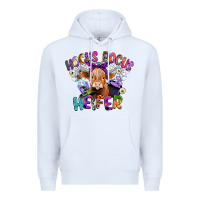 White hocus pocus heifer Premium Hoodie - CowGirlArtShop
