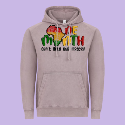 One Month Cant Hold Our History Vintage Hoodie Designed By Maliassmallbusiness