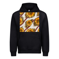 Black baseball sunflowers and leopard seamless pattern Urban Hoodie - BundleAndBundleShop