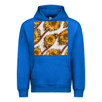 Cobalt baseball sunflowers and leopard seamless pattern Urban Hoodie - BundleAndBundleShop