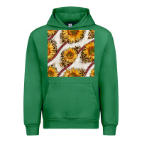 Emerald baseball sunflowers and leopard seamless pattern Urban Hoodie - BundleAndBundleShop