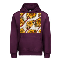 Mauve Wine baseball sunflowers and leopard seamless pattern Urban Hoodie - BundleAndBundleShop
