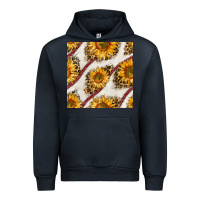 Navy baseball sunflowers and leopard seamless pattern Urban Hoodie - BundleAndBundleShop