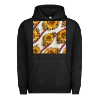 Pigment Black baseball sunflowers and leopard seamless pattern Urban Hoodie - BundleAndBundleShop