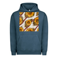 Pigment Midnight Navy baseball sunflowers and leopard seamless pattern Urban Hoodie - BundleAndBundleShop