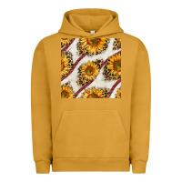 Pigment Peanut Butter baseball sunflowers and leopard seamless pattern Urban Hoodie - BundleAndBundleShop