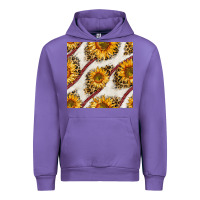 Tulip baseball sunflowers and leopard seamless pattern Urban Hoodie - BundleAndBundleShop