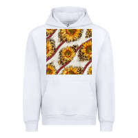White baseball sunflowers and leopard seamless pattern Urban Hoodie - BundleAndBundleShop