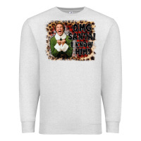 Oatmeal Heather omg santa i know him elf Premium Sweatshirt - CowGirlArtShop