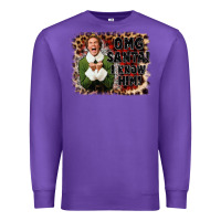 Purple omg santa i know him elf Premium Sweatshirt - CowGirlArtShop