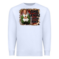 White omg santa i know him elf Premium Sweatshirt - CowGirlArtShop