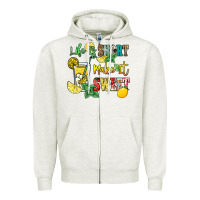Oatmeal Heather life is  make it sweet Zipper Hoodie - NancyCooperArtShop