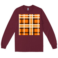 Burgundy tartan seamless pattern bbs Long Sleeve Tee - BundleAndBundleShop