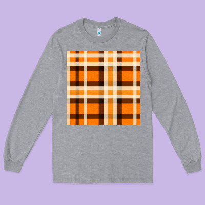 Tartan Seamless Pattern Bbs Long Sleeve Tee Designed By Bundleandbundleshop