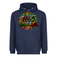 Navy 1865 juneteenth Heavyweight Hoodie - CowGirlArtShop