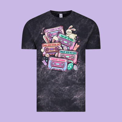 Easter Cassette Tapes Vintage Tee Designed By Maliassmallbusiness