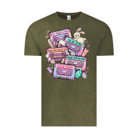 Vintage Olive easter cassette tapes Vintage Tee - MaliasSmallBusiness