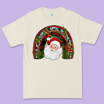 Santa Rainbow Premium Tee Designed By Jahusdesignshop