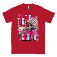 Red tis the season winter skull Classic Tee - NancyCooperArtShop