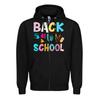 Black back to school Zipper Hoodie - NancyCooperArtShop