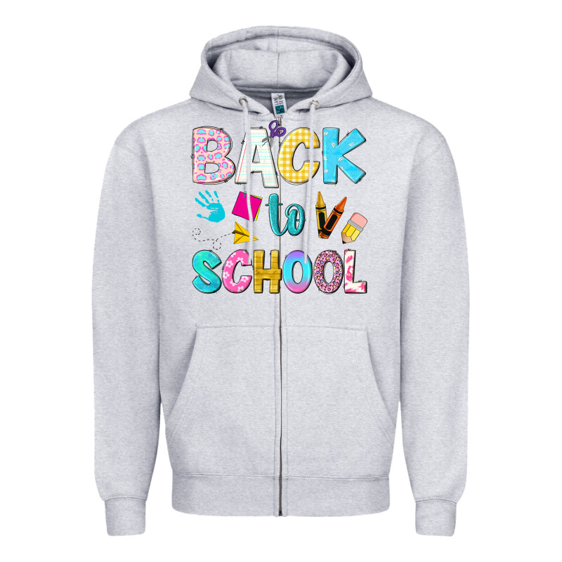 Back To School Zipper Hoodie by NancyCooperArtShop | Teevron