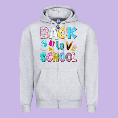 Back To School Zipper Hoodie Designed By Nancycooperartshop