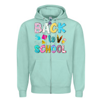 Seafoam back to school Zipper Hoodie - NancyCooperArtShop